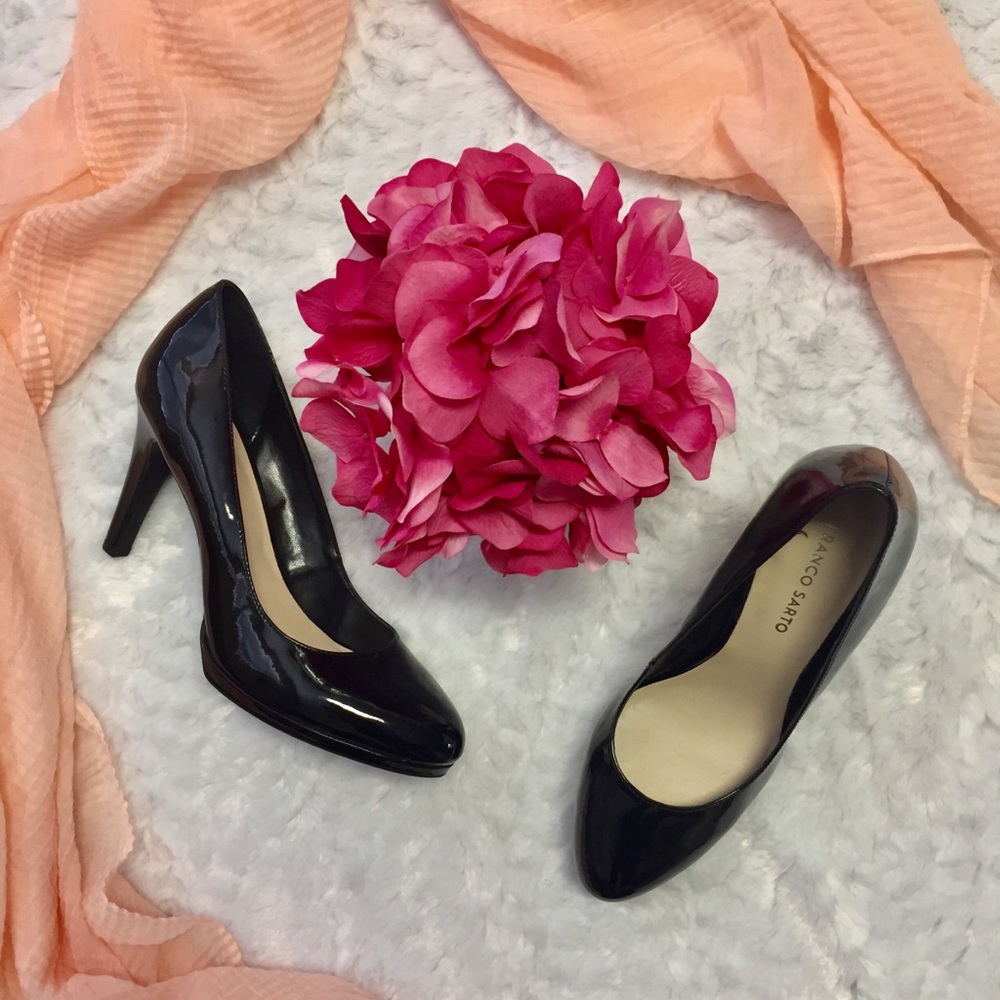 Franco Sarto | Black Patent Leather Heels